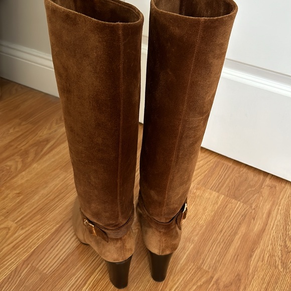 Salvatore Ferragamo suede brown heel boots size 9 - Picture 17 of 17